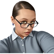 girl in collared shirt sticker
