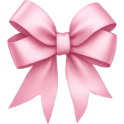 light pink ribbon bow sticker