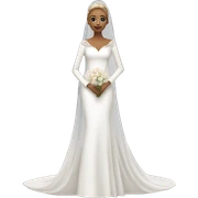 Long sleeve wedding dress sticker
