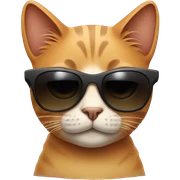 Cat with sunglasses sticker