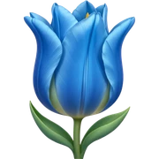 Un tulipán azul pastel sticker