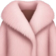 Long pale pink Pink fur coat sticker