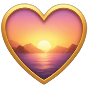 golden hour heart sticker