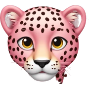 a pink cheetah sticker