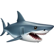 Shark with a top hat sticker
