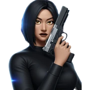 confident girl with handgun sticker