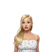 blonde girl in floral dress sticker