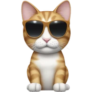 Cat with sunglasses sticker