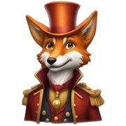 un renard magicien sticker