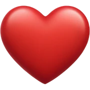 red heart  sticker