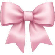 light pink ribbon bow sticker