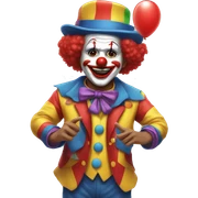 Cool clown hot sticker