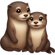 Otter couples sticker