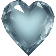 grey crystal heart sticker