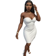 dark-skinned girl in white dress sticker