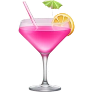pink cocktail  sticker