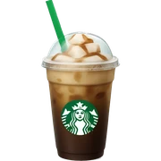 Starbuck ice coffee with ice cubes sticker