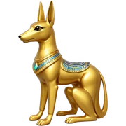 Golden Sparkly Shiny glittery Gold Anubis Statue sticker