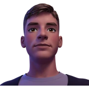portrait of a short-haired boy sticker