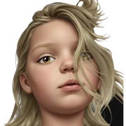 blonde girl portrait looking at viewer sticker