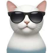 Cat with sunglasses sticker