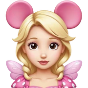 Blonde fairy wearing Minnie Mouse ears  sticker
