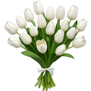 white tulip bouquet  sticker