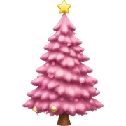 pink christmas tree sticker