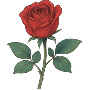 ghibli style rose sticker