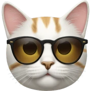 Cat with sunglasses sticker