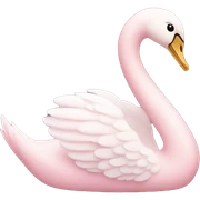 pastel pink swan sticker