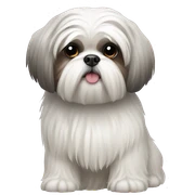 White shih tzu  sticker