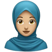 hijabi girl with blue hijab sticker
