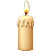 Beige candle  sticker