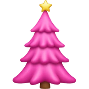 Pink Christmas tree sticker
