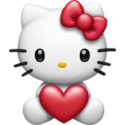 Hello Kitty co ojosde corazón  sticker