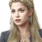 blonde girl with jewelry portrait sticker