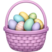 Pastel Easter basket sticker