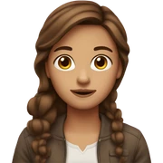 Girl with brown hair  sticker