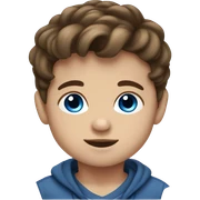 Baby boy brown hair blue eyes  sticker