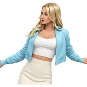 blonde girl in stylish outfit sticker