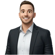 smiling boy in black jacket sticker
