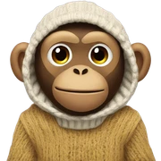 Monkey in a sweater  sticker