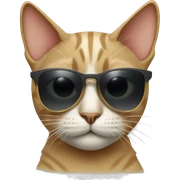 Cat with sunglasses sticker
