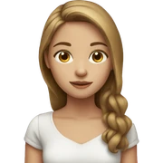 girl with light brown hair, hazel eyes sticker