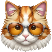 Cat with sunglasses sticker
