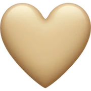 Beige heart sticker