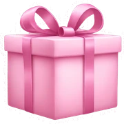 pastel pink present  sticker
