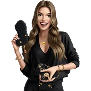 girl smiling with jewelry camera sticker