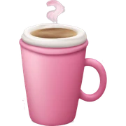 pink coffee sticker